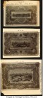 Spain Banco de Espana 1907 Issues Back Photo Proofs Pick Unlisted. Three Photo Proofs of proposed back designs are included. They are all mounted on c...