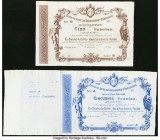 Spain Banco De Reus De Descuentos Y Prestamos, Reus 50; 100 Pesetas 31.12.1910 Pick Unlisted Two Remainders About Uncirculated-Choice Uncirculated. A ...