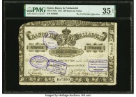 Spain Banco de Valladolid 200 Reales de Vellon 1.8.1857 Pick S432 PMG Choice Very Fine 35 EPQ. During the 1850s and 1860s, a number of regional commer...