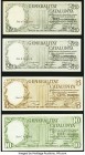 Spain Generalitat de Catalunya 2.50 (2); 5; 10 Pessetes 25.9.1936 Pick S591a; S591b; S592; S593 Four Examples Extremely Fine-About Uncirculated. A wel...