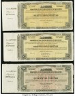 Spain Compania de los Ferro-Carriles de Mallorca 25; 25; 500 Pesetas 1.7.1885 Pick UNL (3) Interest Bearing Bonds Remainder and Specimen Trio About Un...