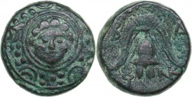 Macedonian Kingdom AE 1/2 unit - Alexander III the Great (336-323 BC)
3.90 g. 15mm. VF/VF Salamis mint, Struck under Nikokreon, ca. 323-315 BС. Facin...