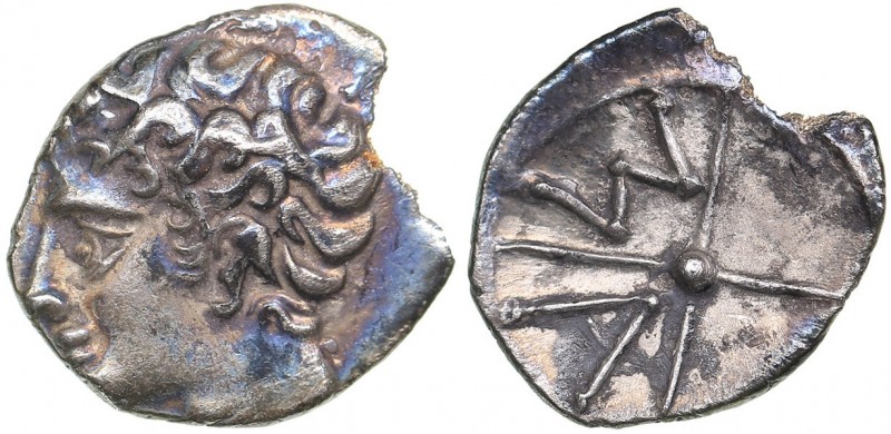 Gaul - Massalia AR Obol (circa 336-310 BC)
0.47 g. 10mm. AU/AU Bare head of Apo...