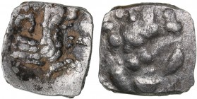 Lykaonia - Laranda AR Obol (circa 324/3 BC)
0.55 g. 10mm. F/VF Baaltars seated left, holding grain ear, grape bunch, and sceptre. / Forepart of wolf ...