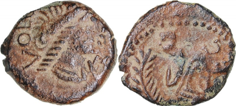 Gaul, Southern - Volcae-Arecomici Æ (circa 77-44 BC)
1.58 g. 15mm. F/F VOLCAE, ...