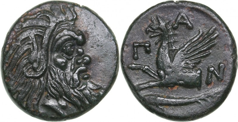 Bosporus Kingdom, Pantikapaion Æ tetrachalcon (Circa 345-310 BC)
6.82 g. 21mm. ...