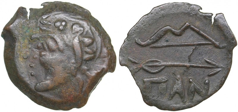 Bosporus Kingdom, Pantikapaion Æ obol (Ca. 275-245 BC)
2.10 g. 16mm. VF+/XF- Pe...