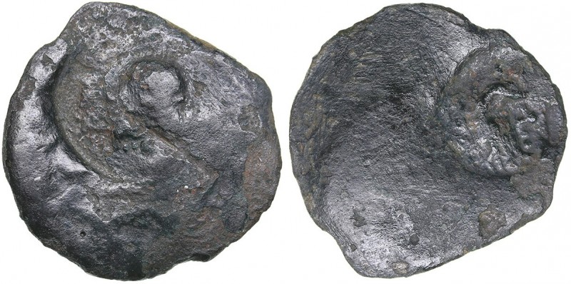 Bosporus Kingdom, Pantikapaion Æ obol (Circa 205-185 BC)
3.13 g. 21mm. F/F The ...
