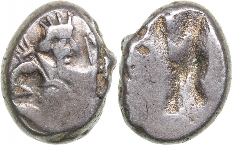 Persia, Achaemenid Empire AR Siglos (circa 420-350 BC)
5.49 g. 16mm. F+ Time of...