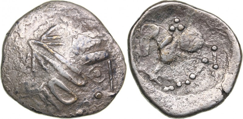 Celtic - Lower Danube AR Tetradrachm - (2nd century BC)
6.41 g. 24mm. VF/VF Imi...