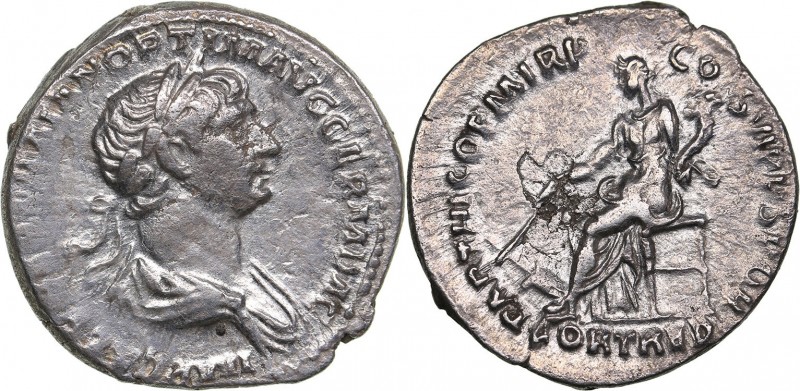 Roman Empire Denarius - Trajan (98-117 AD)
2.87 g. 19mm. XF/XF IMP CAES NER TRA...