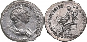 Roman Empire Denarius - Trajan (98-117 AD)
2.87 g. 19mm. XF/XF IMP CAES NER TRAIANO OPTIMO AVG GER DAC, laureate bust right./ P M TR P COS VI P P S P...