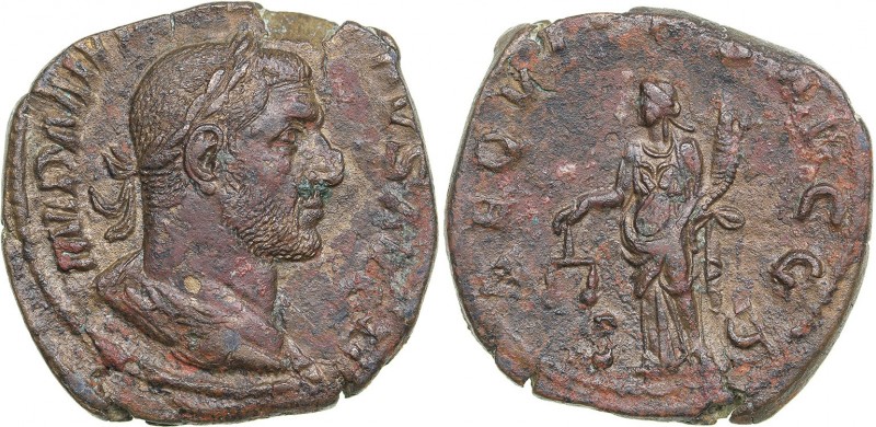 Roman Empire AE Sestertius - Philip the Arab (244-249 AD)
16.61 g. 30mm. XF/VF ...