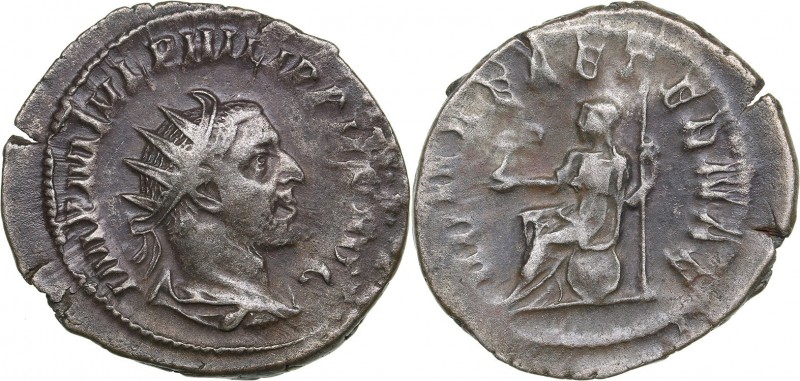 Roman Empire Antoninianus - Philip II (247-249 AD)
3.59 g. 24mm. VF/VF- Antioch...