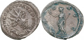 Roman Empire Antoninianus - Postumus (260-269 AD)
3.65 g. 22mm. XF/XF IMP C POSTVMVS P F AVG, Bust of Emperor to the right./ PA–X AVG around, Pax sta...