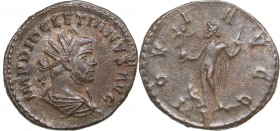 Roman Empire Antoninianus - Diocletian(284-305 AD)
3.94 g. 23mm. XF-/VF Lugdunum. IMP DIOCLETIANVS AVG, Radiate, draped and cuirassed bust of Dioclet...