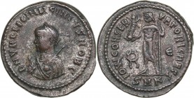 Roman Empire BI follis - Licinius II (317-324 AD)
4.19 g. 20mm. XF-/VF Cyzicus. D N VAL LICIN LICINIVS NOB C, Bust of Emperor to the left./ IOVI CONS...