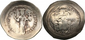 Byzantine EL Histamenon Nomisma - Nicephorus III Botaniates (1078-1081 AD)
4.30 g. 27mm. F+/VF- Gold. Constantinople. Christ Pantokrator enthroned fa...