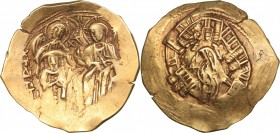 Byzantine AV Hyperpyron Nomisma - Michael VIII Palaiologos (1261-1282 AD)
4.08 g. 27mm. XF+/XF+ Mint luster. Gold. Constantinople. Half-length figure...
