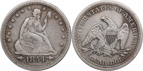 USA quarter dollar 1854
6.14 g. VF/VF