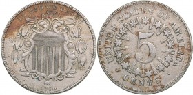 USA 5 cents 1866
5.08 g. XF/XF KM# 96.