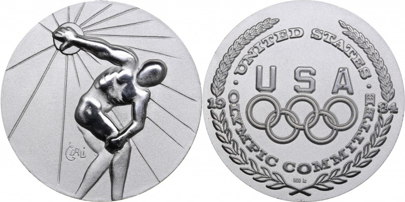 USA medal Olympics 1984
47.20 g. 46mm. Silver. Official Commemorative medal of ...