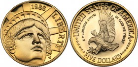USA 5 dollars 1986
8.36 g. PROOF Gold.