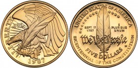 USA 5 dollars 1987
8.37 g. PROOF Gold.