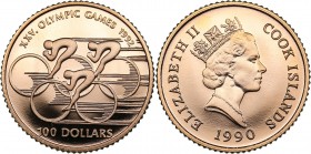 Cook Islands 100 dollars 1990 Olympics
3.13 g. PROOF Au