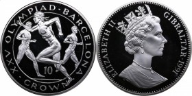 Gibraltar 10 crown 1991 - Olympics
314.02 g. PROOF Box.