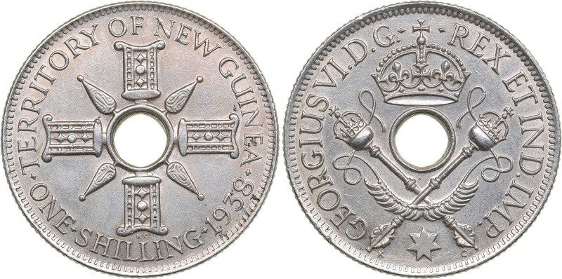 New Guinea Shilling 1938 - George VI (1936-1952)
5.36 g. AU/UNC Mint luster. Si...