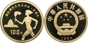 China 100 yuan 1994 Olympics
10.32 g. PROOF Karp. Au