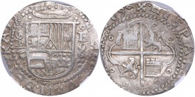 Spain - Valladolid 8 reales 1590 F - Philipp II NGC MS 62
TOP POP, only. Mint luster. Very rare condition! Cayon# 4019. Extremely rare!