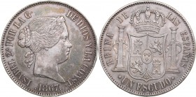 Spain 1 escudo 1867
12.97 g. XF-/XF+