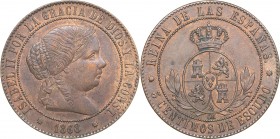 Spain 5 centimos 1868
12.37 g. AU/UNC Mint luster.