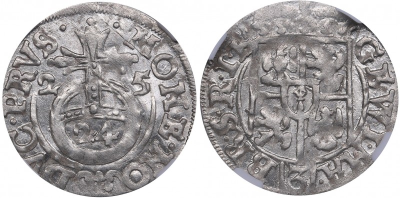 Germany - Brandenburg 1/24 taler 1625 NGC MS 64
TOP POP, only. Mint luster. Ver...