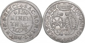 Germany - Saxony 1/12 taler 1694
3.71 g. XF/AU Mint luster.