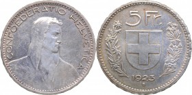 Switzerland 5 francs 1923
25.08 g. VF/XF Silver KM#37