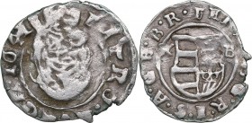 Hungary 1 denar ND (1608-1619)
0.48 g. VF/VF Matthias II., 1608-1619.