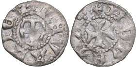 Reval pfennig 1406/6-1415 - Konrad von Vietinghof (1401-1413)
Livonian order. 0.31 g. XF/XF Haljak# 52.