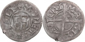 Reval schilling ND - Wolter von Plettenberg (1494-1535)
Livonian order. 1.04 g. VF/VF Ag. Haljak# 119b.
