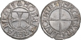Reval schilling 1538 - Hermann Brüggenei-Hasenkamp (1535-1549)
Livonian order. 1.17 g. UNC/UNC Mint luster. Rare condition! Ag. Haljak# 143.