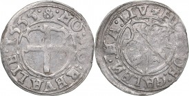 Reval Ferding 1555 - Heinrich von Galen (1551-1557)
Livonian order. 2.62 g. VF+/VF Haljak# 163d.