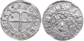 Reval Ferding 1555 - Heinrich von Galen (1551-1557) NGC MS 62
Livonian order. Mint luster! Very rare condition! Haljak# 163c R. Rare!