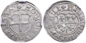 Reval Ferding 1556 - Heinrich von Galen (1551-1557) NGC MS 61
Livonian order. Mint luster! Very rare condition! Haljak# 165c.