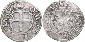 Reval Ferding 1557 - Heinrich von Galen (1551-1557)
Livonian order. 2.74 g. VF/VF Haljak# 166a.
