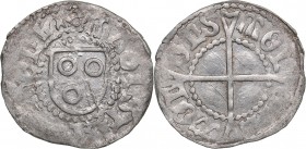 Wenden schilling ND - Johann Freitag vom Loringhoffe (1483-1494)
Livonian Order. 1.20 g. XF/XF Mint luster. Haljak# 225 R. Rare!