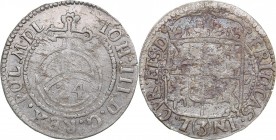 Courland 1/2 grosz 1687 - Friedrich Kasimir Kettler (1682-1689)
1.16 g. VF+/VF+ Mint luster. Haljak# 1705.