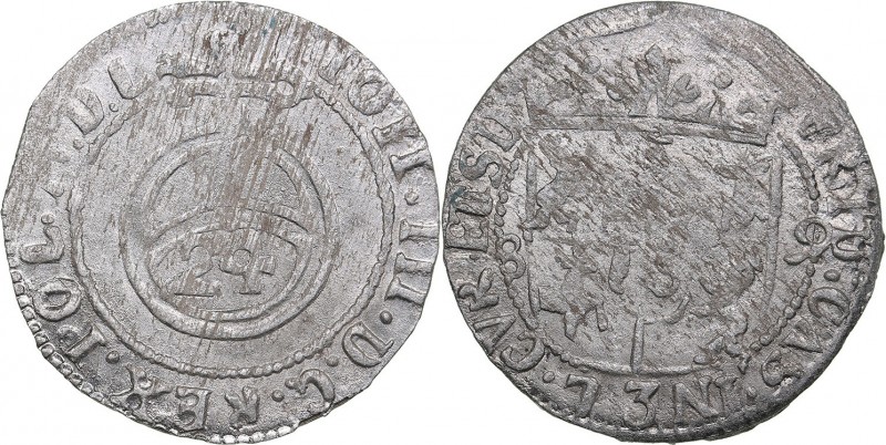 Courland 1/2 grosz 1689 - Friedrich Kasimir Kettler (1682-1689)
1.37 g. XF/XF M...