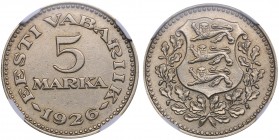 Estonia 5 marka 1926 NGC AU DETAILS
Mint luster. Rare condition. KM# 7 Rare!